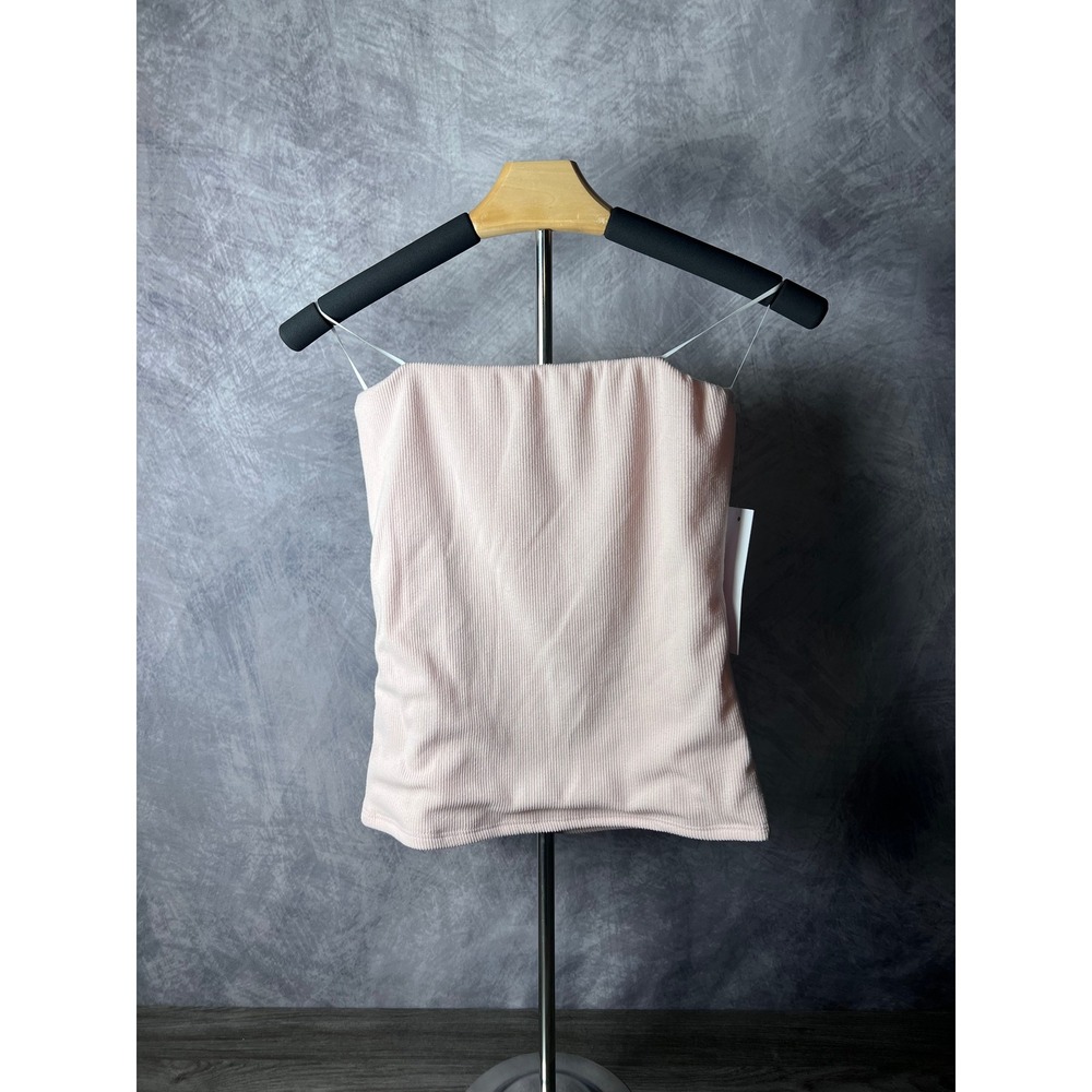 Live In The Moment NWT Ribbed Tube Top Baby Pale Pink Size Medium Fitted